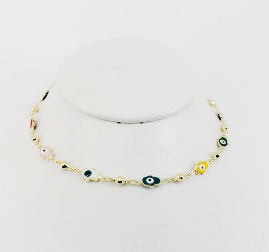 Choker ojito turco de colores