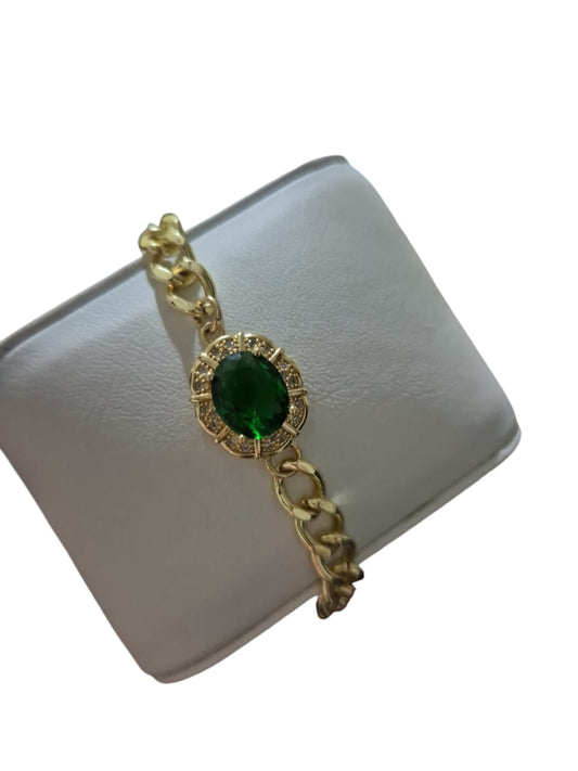 Pulsera Zirconia verde