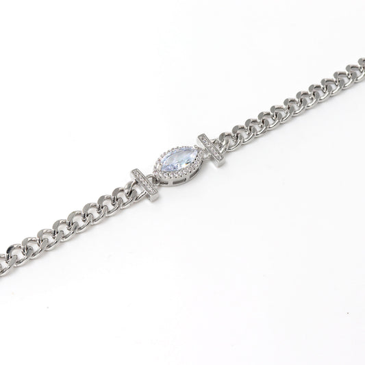 Pulsera Zirconia plata